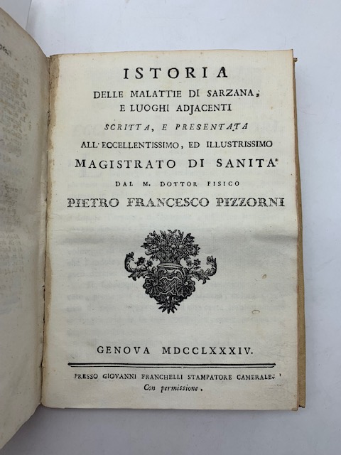 Istoria delle malattie di Sarzana e luoghi adjacenti